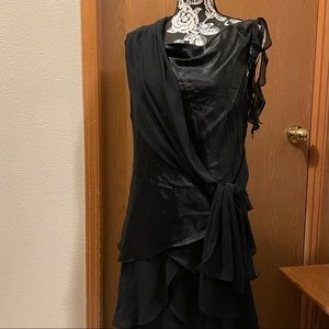 Stunning!! 🤩 Patra Floor Length Tiered Long Formal Evening Gown Black Maxi